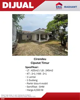 eraradiant.id | Rumah Dijual di Cirendeu, Pisangan, Ciputat
