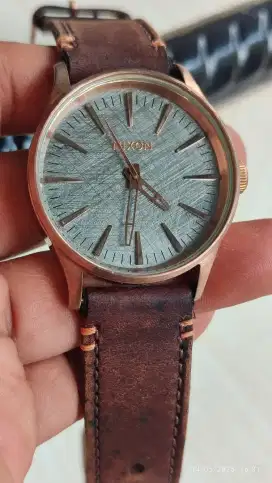 NIXON The Sentry 38 Size Matters Leather Rose Gold Watch ORIGINAL