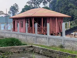 Rumah-Vila Kayu Estetik Kualitas Terjamin Design Custom