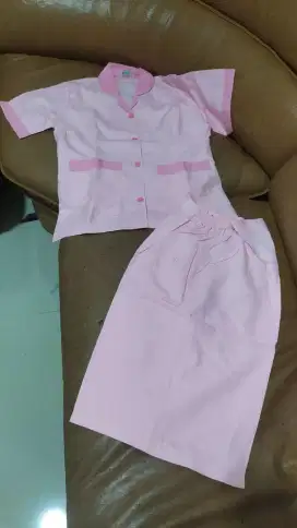 Setelan Seragam Wanita – Perawat / ART / Baby Sitter – Baru – Pink