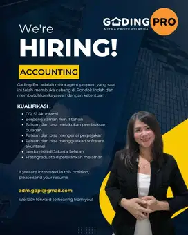 WE'RE HIRING ACCOUNTING OFFICE