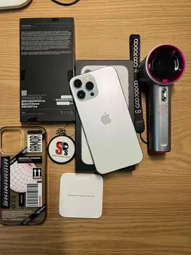 iPhone 13 Pro Max Silver 128GB resmi iBox Mulus Pol Istimewa
