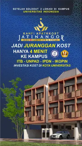 JUAL APARTKOST KAHFI TAHAP 3 JATINANGOR BANDUNG - 10 KT & 10 KM, 2,75M