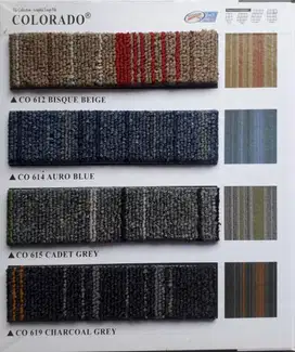 Karpet Tile Colorado | Karpet Motif Garis | Karpet Kantor 50cmx50cm