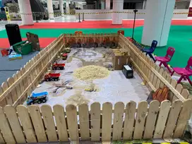 Pagar Kayu Estetik Tinggi 50cm Panjang 1m Untuk Event dan area bermain
