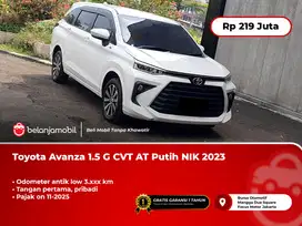 [ LOW KM 3RB ] Toyota Avanza 1.5 G CVT AT Putih 2023/2024