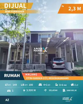 c052 Rumah Good Condition  Free Furnish di Citra Garden Malang