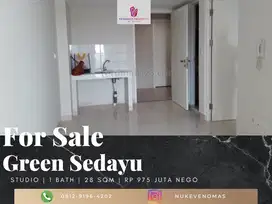 Dijual Apartement Green Sedayu Studio Tower Pasadena Low Floor