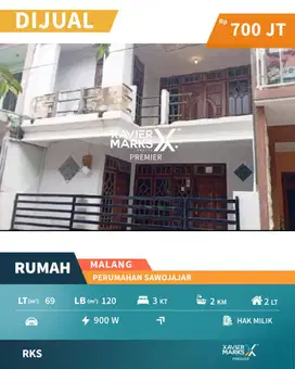 Dijual Rumah Murah 2 Lantai di Sawojajar Malang Kota