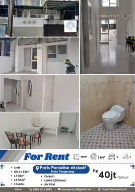 Disewakan Rumah Murah Siap Huni! di Poris Paradise ekslusif, Kota Ta