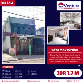 Rumah Di Raya Madyopuro Lokasi Nol Jalan Bisa Untuk Usaha
