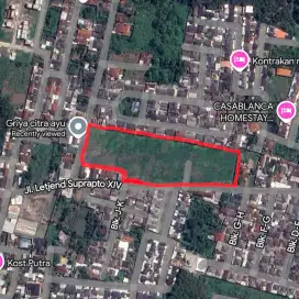 JUAL TANAH LUAS ±1375m² STRATEGIS JL LETJEND SUPRAPTO XIV