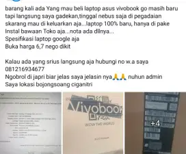Jual Laptop ASUS VIVOBOOK GO