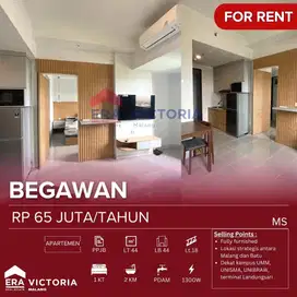 DISEWAKAN unit Apartemen Begawan. Kondisi terawat, layout luas