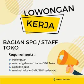LOKER SPG/STAFF TOKO