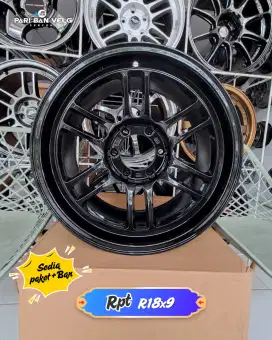 Velg RPT Ring 18 lebar 9 pcd. 6x139.7 
ET. 0 Warna. Gloss Black