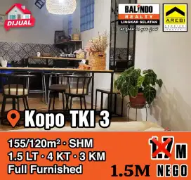 Jual rumah cantik 1½ lantai Furnished TKI 3 Bandung