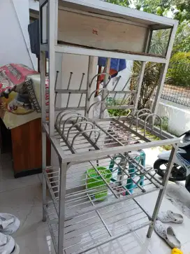 Rak Piring Alminium Bekas