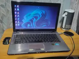 Laptop Lenovo Ideapad Z470 Core I3 Dual VGA Ram 4 Minus Batre Drop