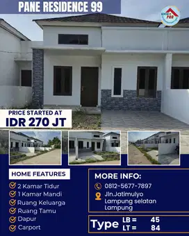 RUMAH KOMERSIL TERMURAH DEKAT PASAR JATIMULYO