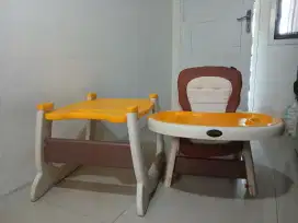 Kursi Makan Bayi Anak merk Pliko 2 in 1 High Chair and desk