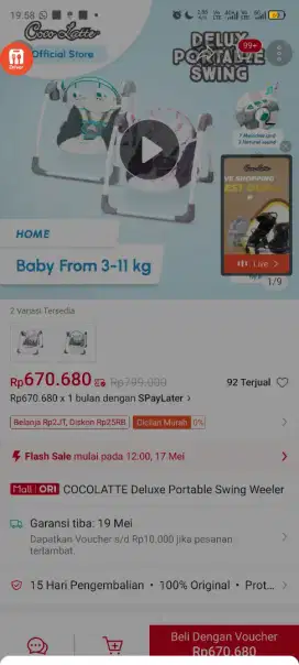 ayunan otomatis anak bayi