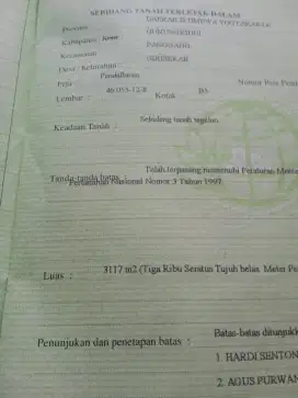 Tanah murah emergency BU
