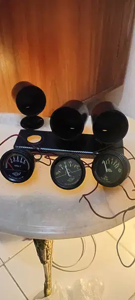 Indikator Aki, Amper & Tekanan Oli unt Mobil + Bracket, Depok Timur