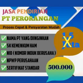 jasa pendirian pt perorang