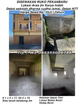 RUKO SEWA JL KARYA INDAH RIAU UJUNG PAYUNG SEKAKI