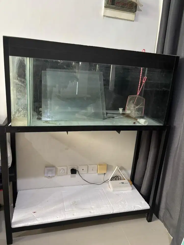 DIJUAL CEPAT Aquarium besar custom 110x40x50 cm