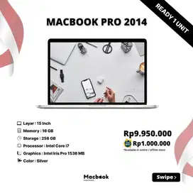 Macbook Pro 2014 RAM 16/256 GB Intel Core i7