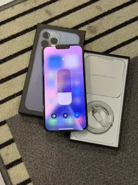 Dijual Iphone 13 Promax 256GB Blue Mulus Lengkap Terdaftar