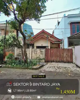 Dijual cepat rumah asri di perumahan sektor 9 Bintaro jaya Tangsel