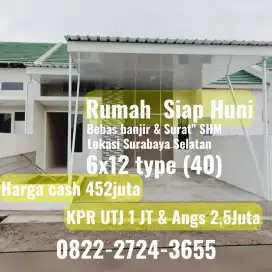 Rumah Siap Huni Surabaya Selatan (Bebas Banjir & Surat SHM)