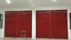 Rolling door folding gate almunium murah