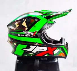 HELM JPX SUPERMOTO + GOGGLES