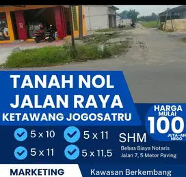 Tanah kavling siap bangun dekat Pasar Legi Sukodono