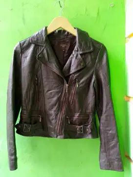 Jaket Ramones Kulit Domba Robo Italy