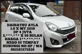 DAIHATSU AYLA 1.0 X MT 2019 DP 4 JUTA