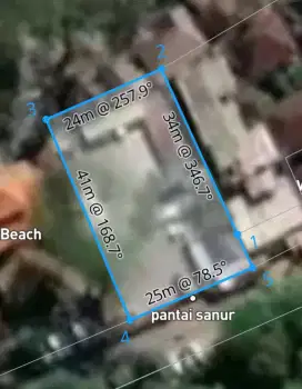 Dijual Tanah Berlokasi Sanur Denpasar Selatan Bali