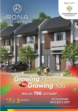 Rumah di summarecon tangerang - Bitung Rona Homes 700jt 2lt! Termurah