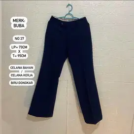 PRELOVED BUBA ORI CELANA BAHAN / CELANA KERJA BIRU DONGKAR  (No 27)
