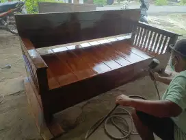 Kursi panjang kayu jati