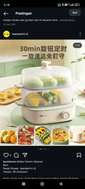 Alat pengukus/steamer electrick