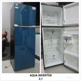 KULKAS 2 PINTU AQUA INVERTER BESAR