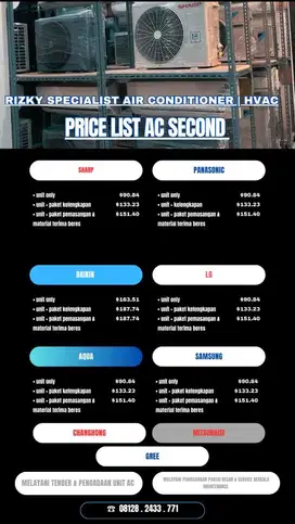 AC 1/2 PK LOWWAT HEMAT LISTRIK AC SHARP DAIKIN LG PANASONIC Dll