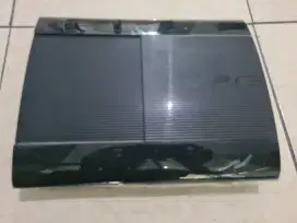 PS3 Super slim masih mulus hitam 2 stik