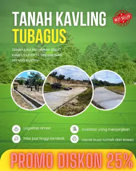 TANAH KAVLING TUBAGUS DEKAT UNIV UNTIRTA