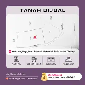 Dijual tanah kavling ciwidey gambung pamanukan bandung nego